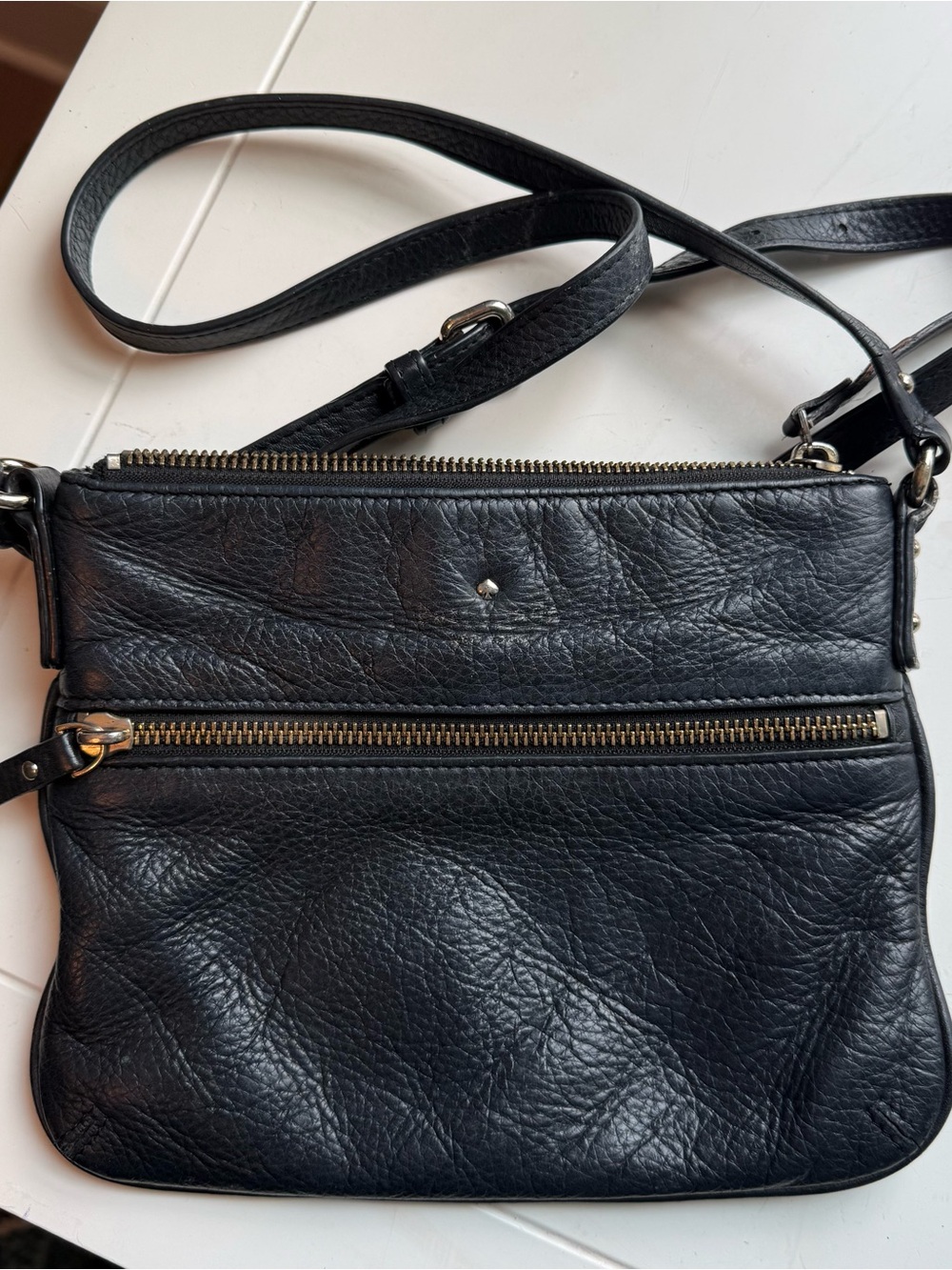 Kate Spade pebbled leather black crossbody bag